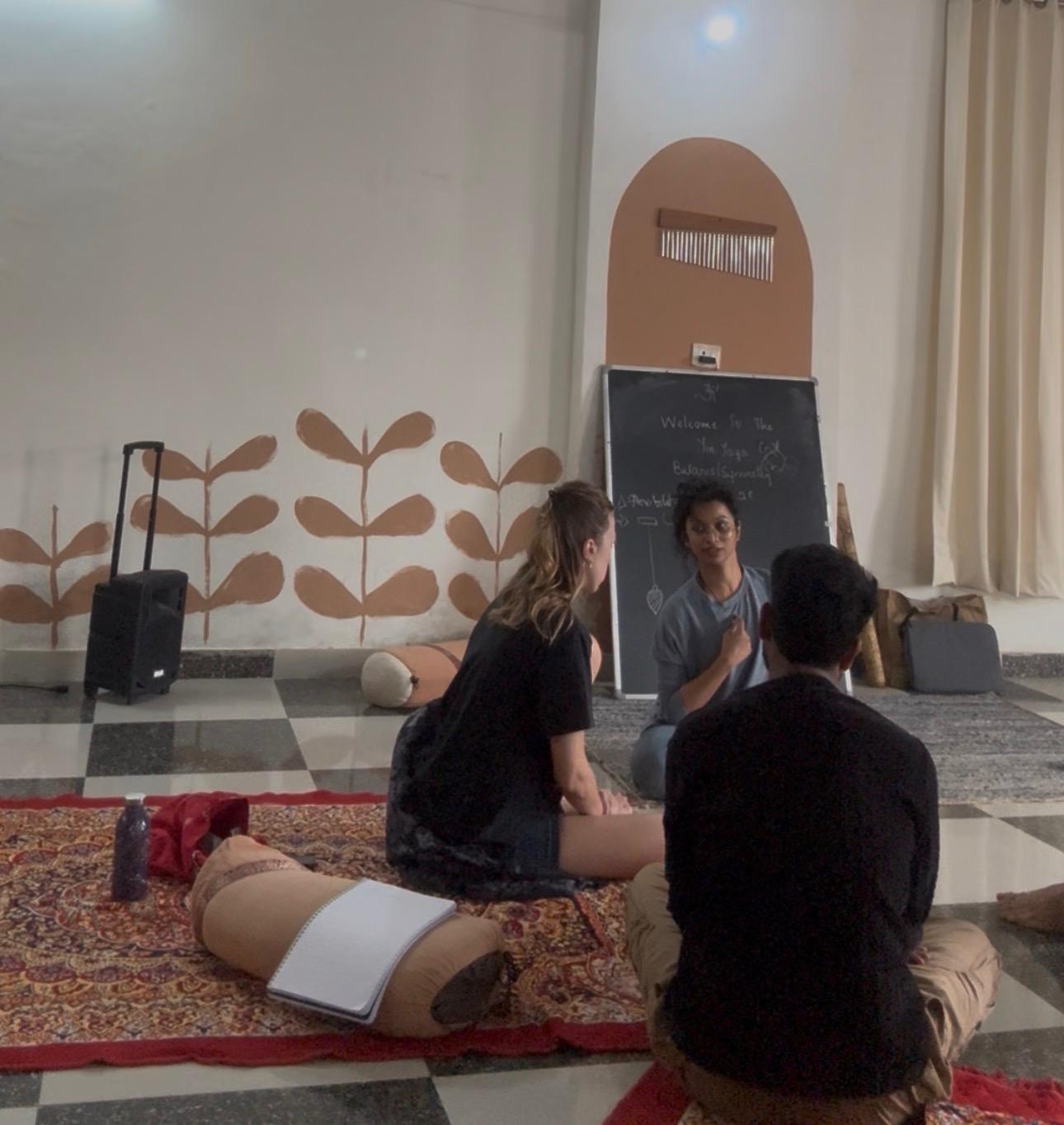 Evening session welcoming seekers to the Yin Yog course